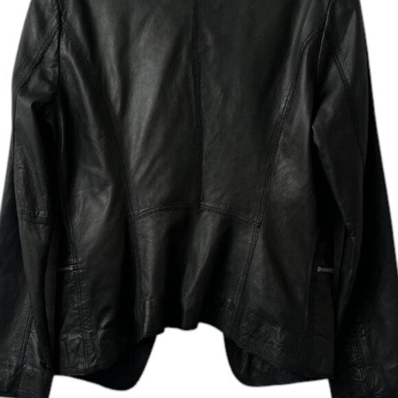 Lucky Brand Black 100% Lamb Leather Jacket NWOT - Picture 5 of 11